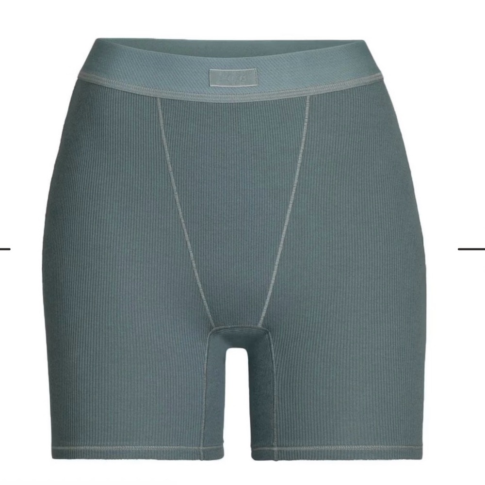 SKIMS Ribbed Boxer in Slate Blue